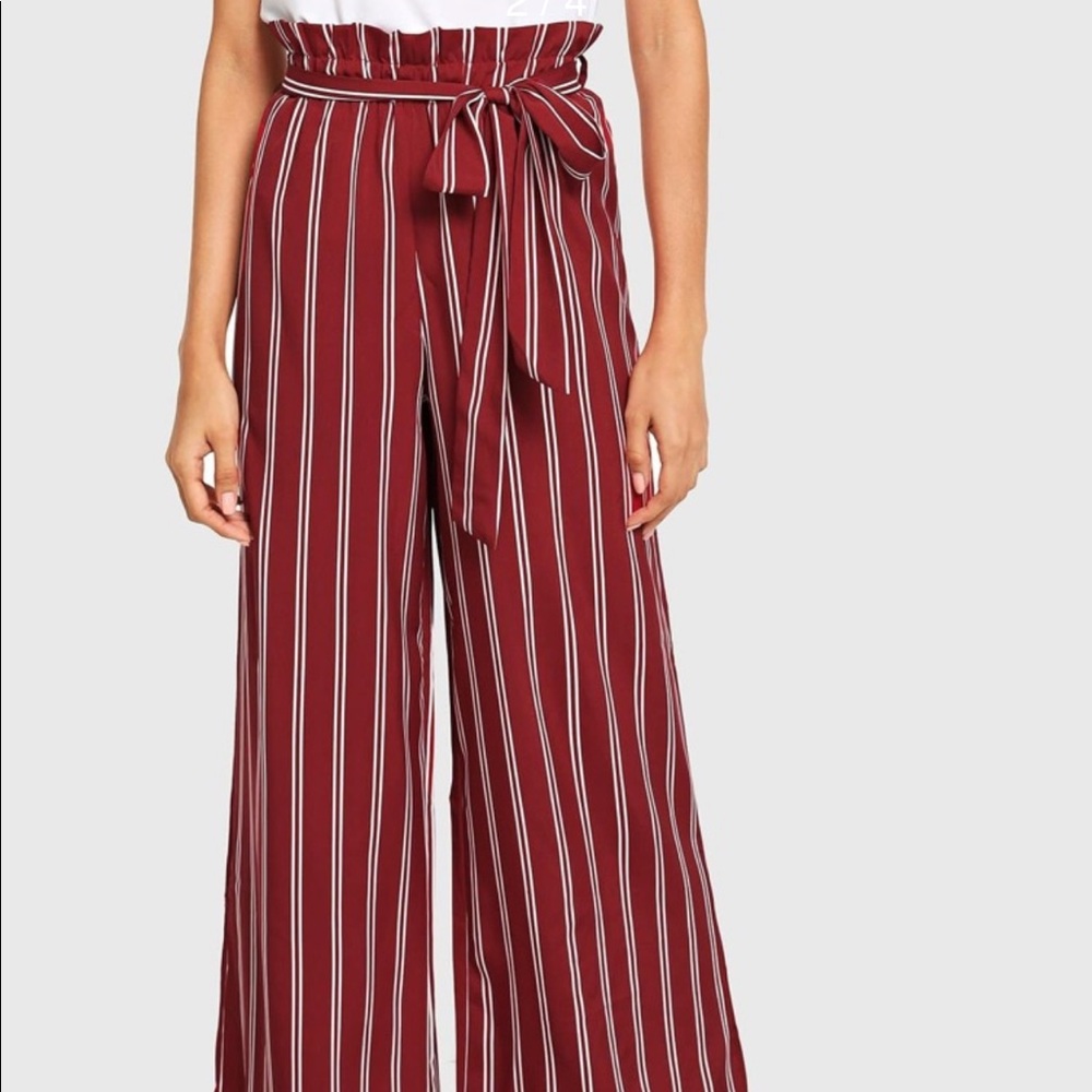 SheIn Striped wide leg pants size Medium - Picture 7 of 7